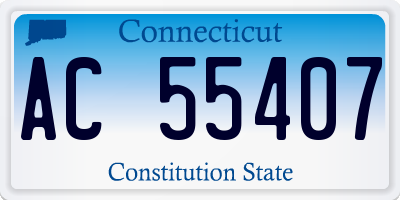 CT license plate AC55407