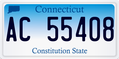 CT license plate AC55408