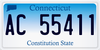 CT license plate AC55411