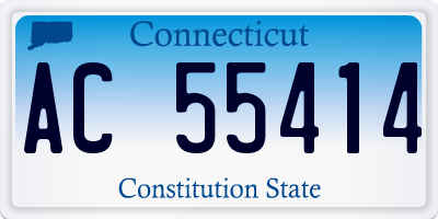 CT license plate AC55414