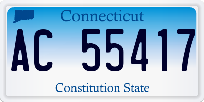 CT license plate AC55417