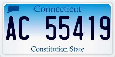CT license plate AC55419