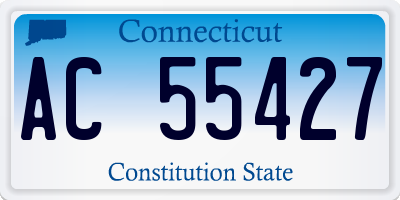 CT license plate AC55427
