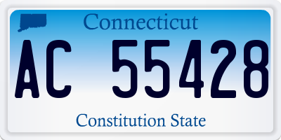 CT license plate AC55428