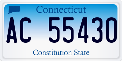 CT license plate AC55430