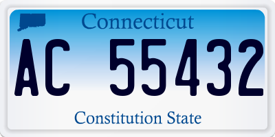 CT license plate AC55432