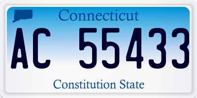 CT license plate AC55433