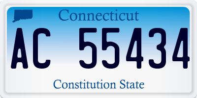 CT license plate AC55434