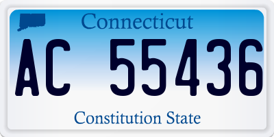 CT license plate AC55436
