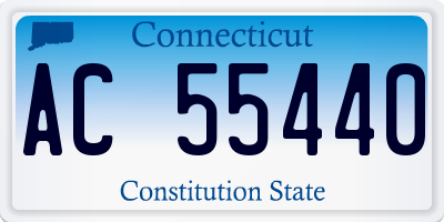 CT license plate AC55440