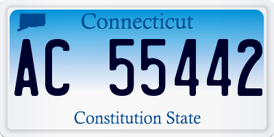 CT license plate AC55442