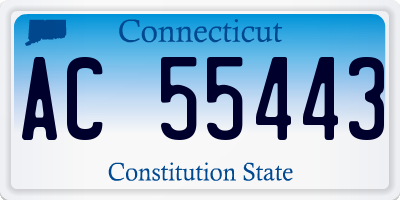 CT license plate AC55443