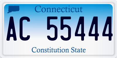 CT license plate AC55444