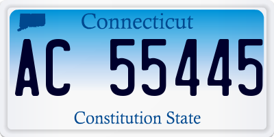 CT license plate AC55445