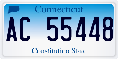CT license plate AC55448