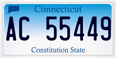 CT license plate AC55449