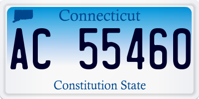 CT license plate AC55460