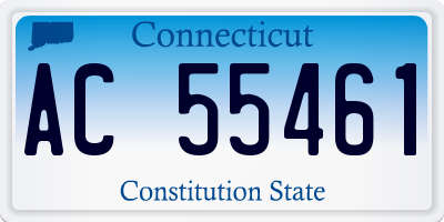 CT license plate AC55461