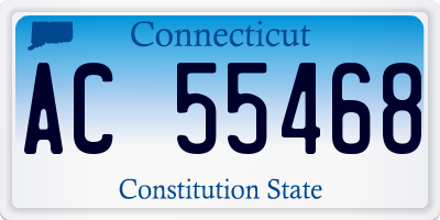 CT license plate AC55468