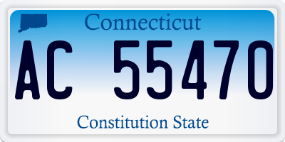 CT license plate AC55470