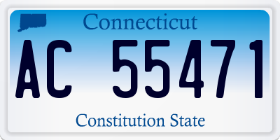 CT license plate AC55471