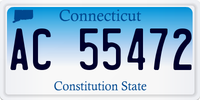 CT license plate AC55472