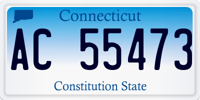 CT license plate AC55473