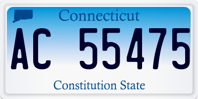 CT license plate AC55475