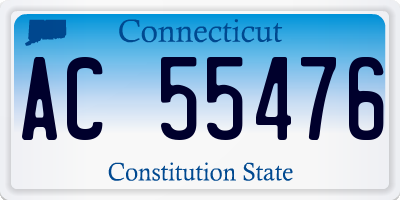 CT license plate AC55476