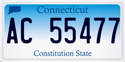 CT license plate AC55477