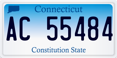 CT license plate AC55484