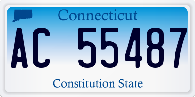 CT license plate AC55487
