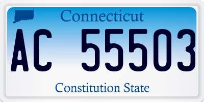 CT license plate AC55503