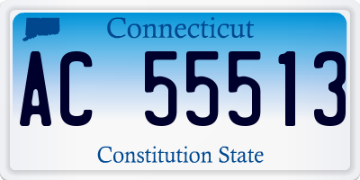 CT license plate AC55513