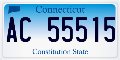 CT license plate AC55515