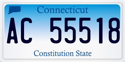 CT license plate AC55518