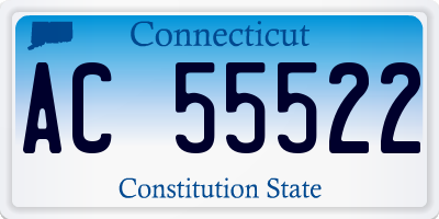 CT license plate AC55522