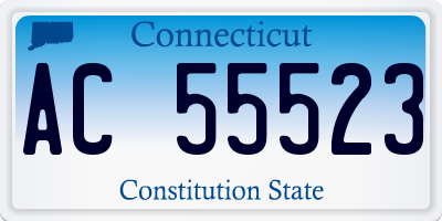 CT license plate AC55523