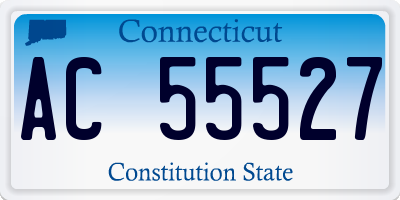 CT license plate AC55527