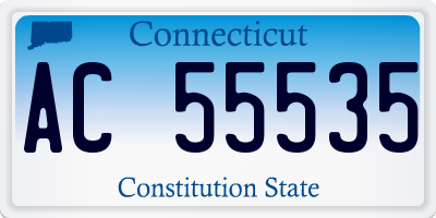 CT license plate AC55535