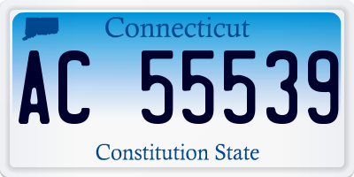 CT license plate AC55539