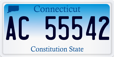 CT license plate AC55542