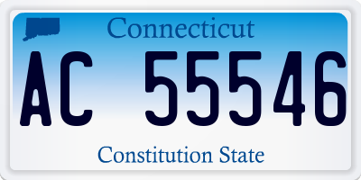 CT license plate AC55546