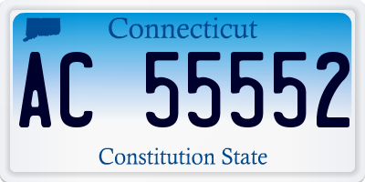 CT license plate AC55552