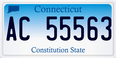 CT license plate AC55563