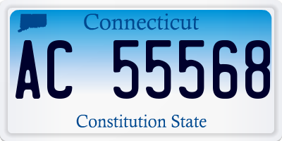 CT license plate AC55568