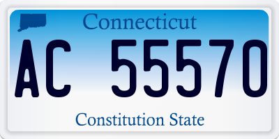 CT license plate AC55570
