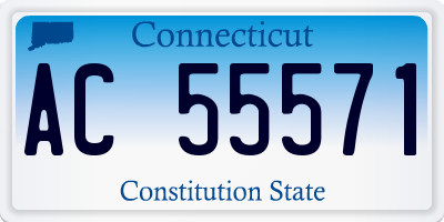 CT license plate AC55571
