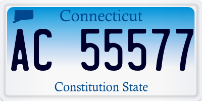 CT license plate AC55577