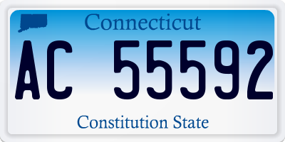 CT license plate AC55592
